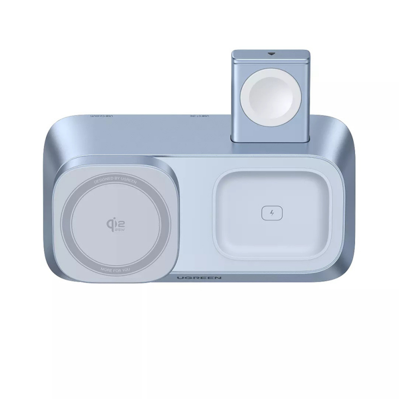 UGREEN W711 3in1 vezeték nélküli töltőállomás, 25W, 1.67A, kék-11