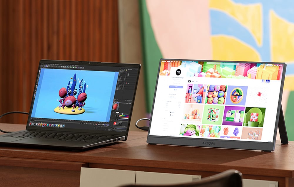 Arzopa Z3FC 16,1' 2,5K 180 Hz hordozható monitor-4