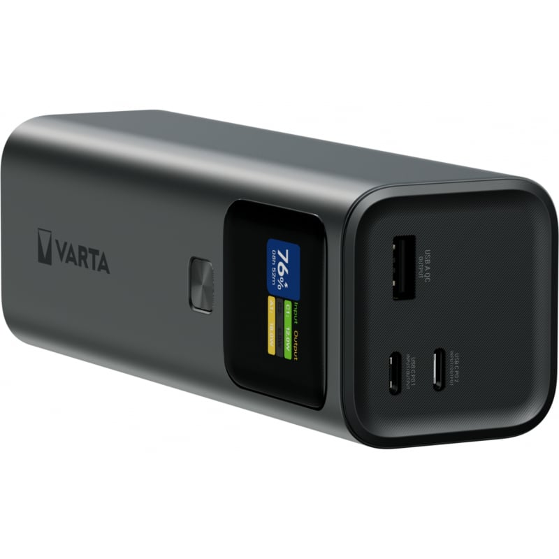 Varta High Speed, 27000mAh, 140W, QC + PD, Fekete Powerbank-3
