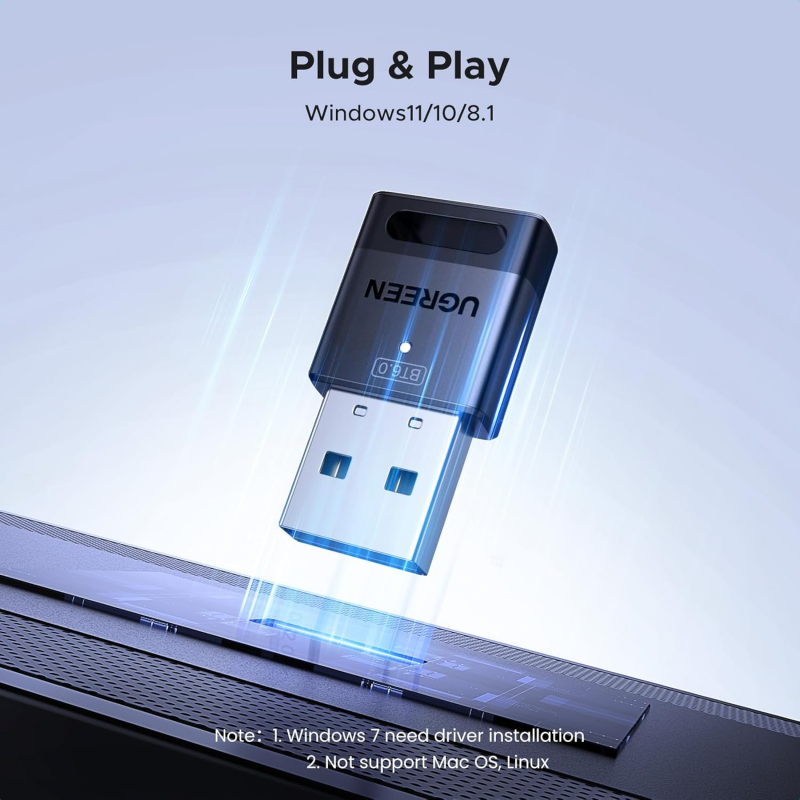 UGREEN CM748 (75073) Bluetooth adapter, fekete-2