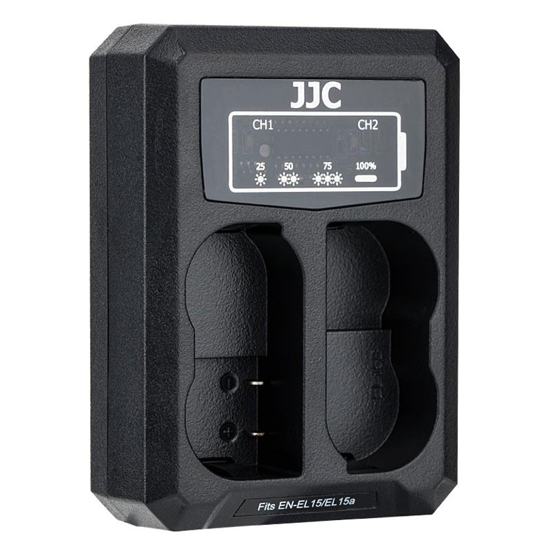 JJC DCH-EL15TC USB Dual akkumulátor töltő-1