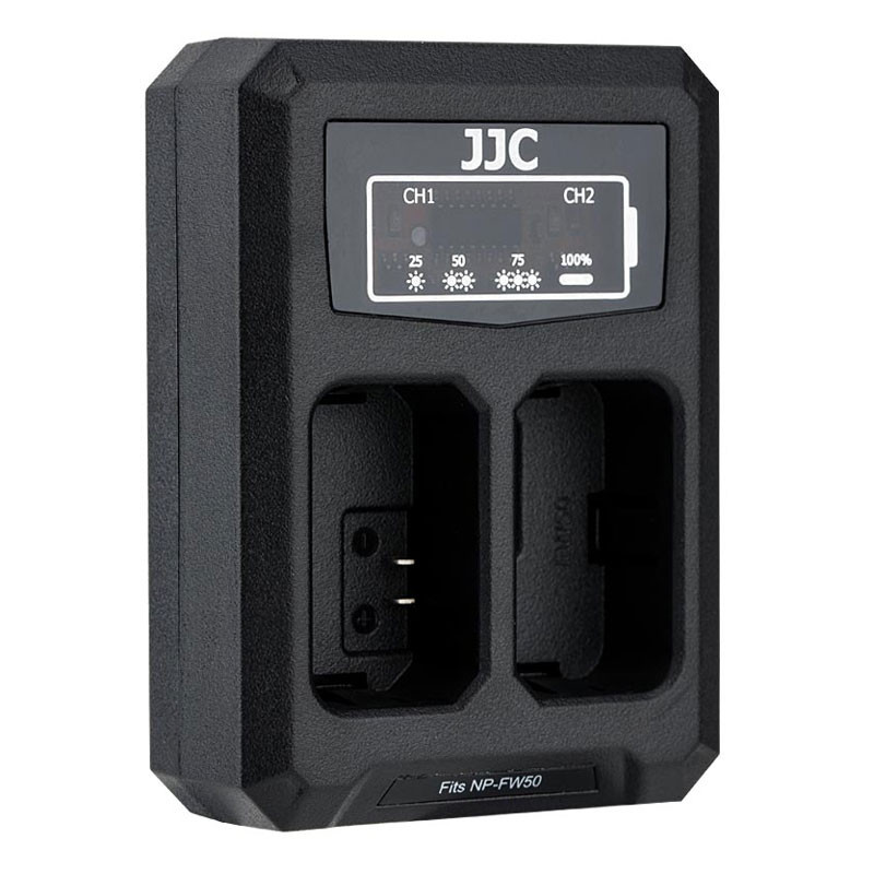 JJC DCH-FW50TC USB Dual akkumulátor töltő-1