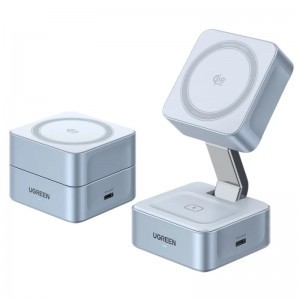 UGREEN W752 2in1 vezeték nélküli töltő állomás, 35W, 3A, 1 x USB-C, kék