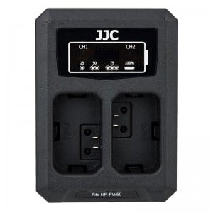 JJC DCH-FW50TC USB Dual akkumulátor töltő