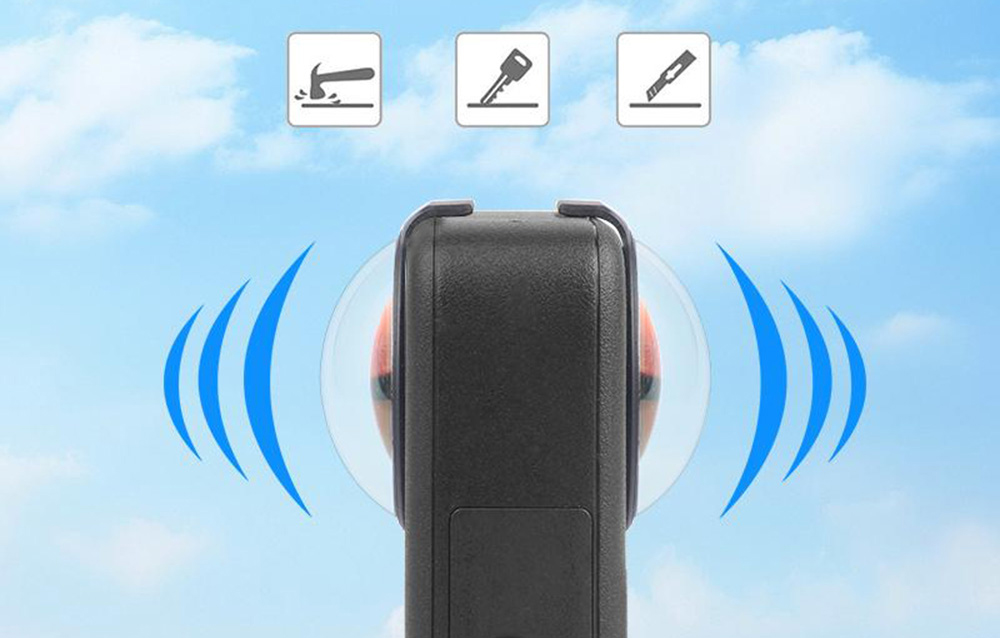 PULUZ edzett üveg lencsevédő a DJI Osmo 360-hoz üvegfólia (Fekete)-6