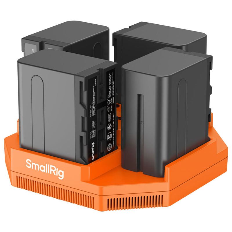 Smallrig 4834 NP-F970 4-Channel Camera Battery Charger & 4-Battery Kit-0