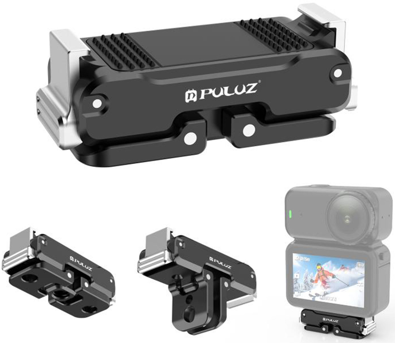 PULUZ Mágneses Fém Tartó a DJI Osmo Nano-hoz (Fekete)-3