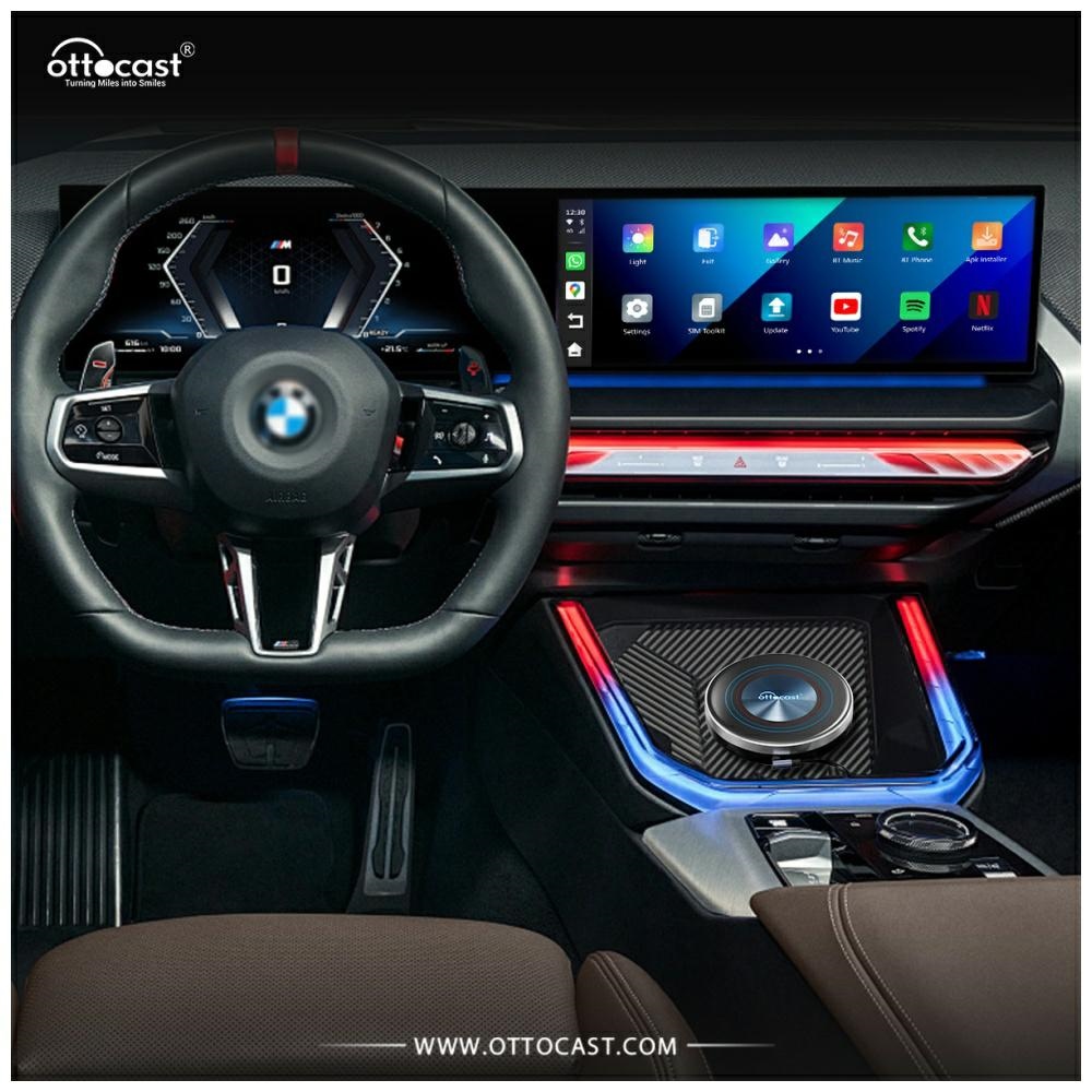 Ottocast OttoAibox I3 PCS46-BM BMW iDrive vezeték nélküli CarPlay multimédia adapter (Android 13)-8