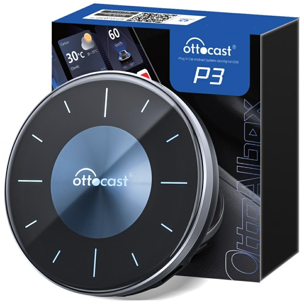 Ottocast OttoAibox P3 PCS46 vezeték nélküli CarPlay és Android Auto multimédia adapter (Android 12)-7