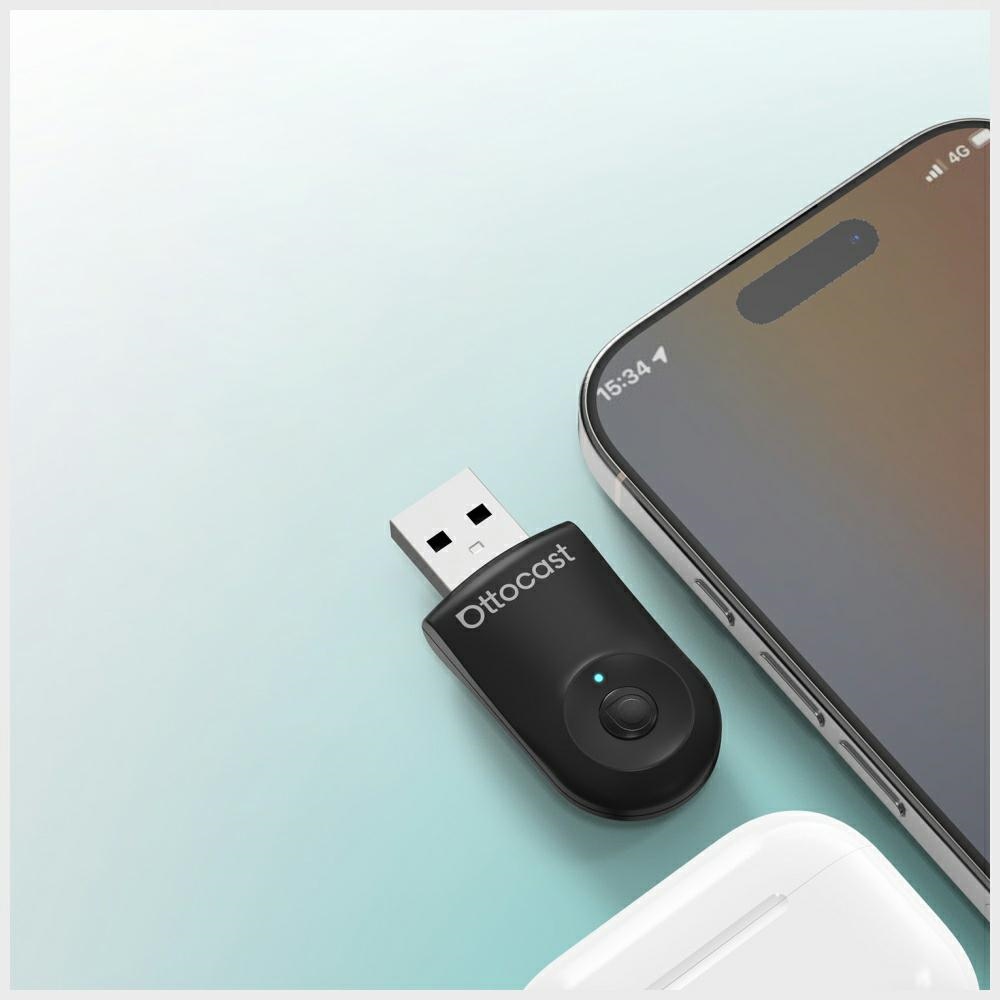 Ottocast CA505-T MINI 2 az 1-ben vezeték nélküli CarPlay és Android Auto adapter-4