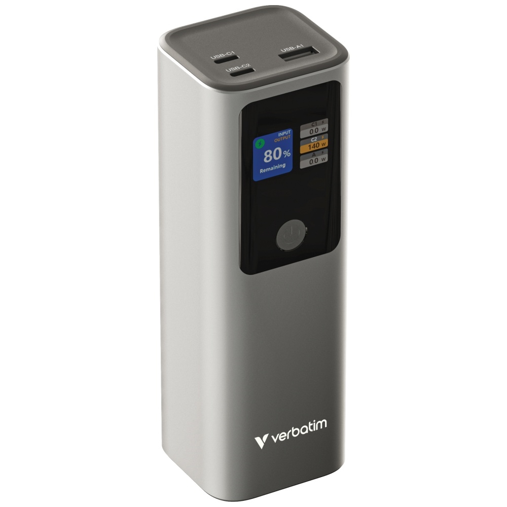 Verbatim Charge n Go 27000mAh 140W 2xUSB-C PD 3.1 powerbank szürke 32269-6