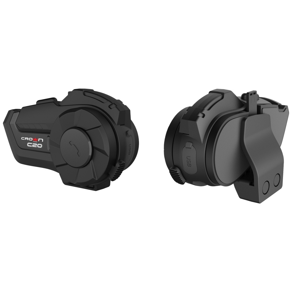 Crown C20 Motorkerékpár Intercom Bluetooth 5.1 fekete-3