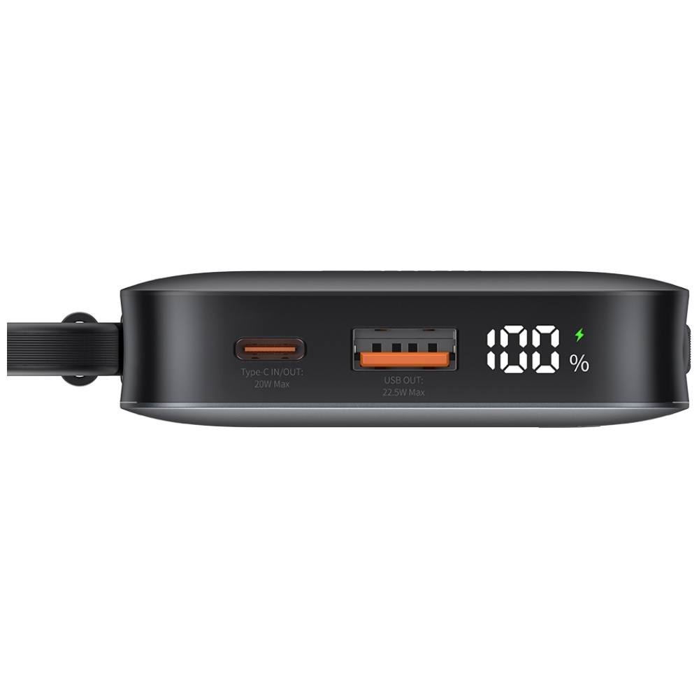 Powerbank USAMS XR sorozat CD228 10000mAh 20W + USB-C/Lightning kábel fekete-8