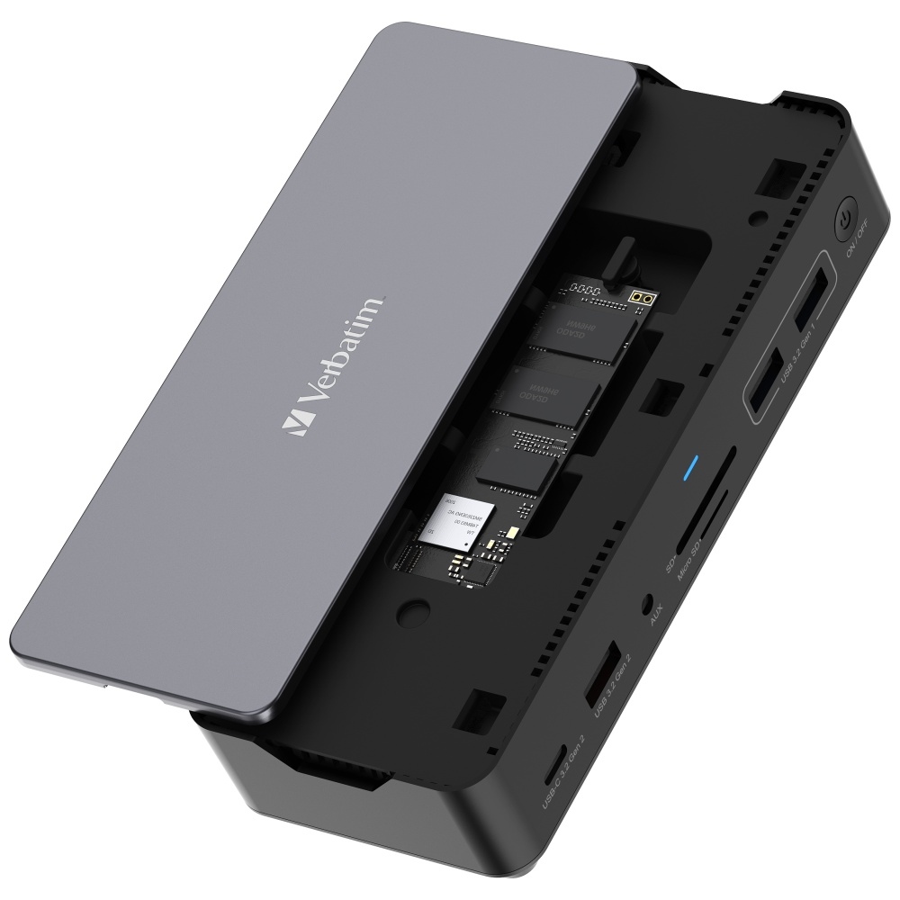 Adapter Verbatim 15 az 1-ben USB-C Pro dokkolóállomás 2xHDMI/1xRJ45/4xUSB-A/3xUSB-C/1xSD/1xmicroSD/1xAudio-3