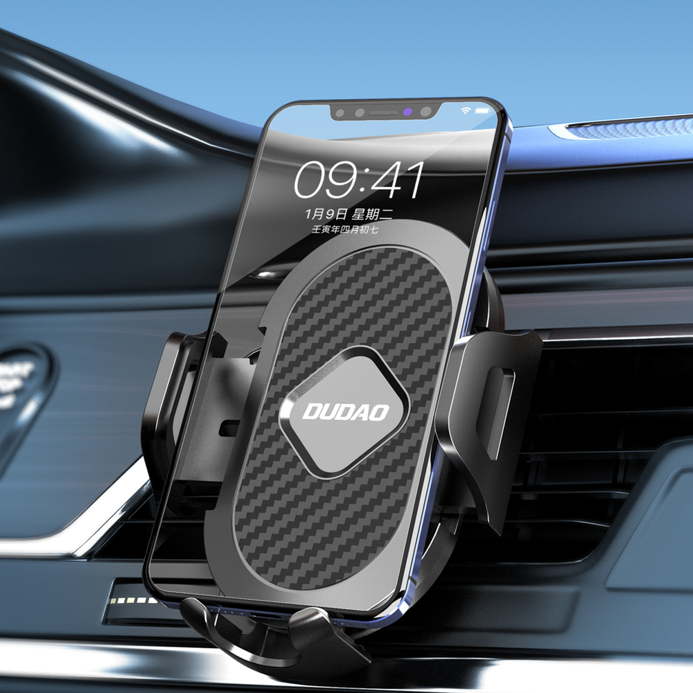 Dudao F2+ telefontartó szellőzőre erősíthető csipesszel - fekete-8
