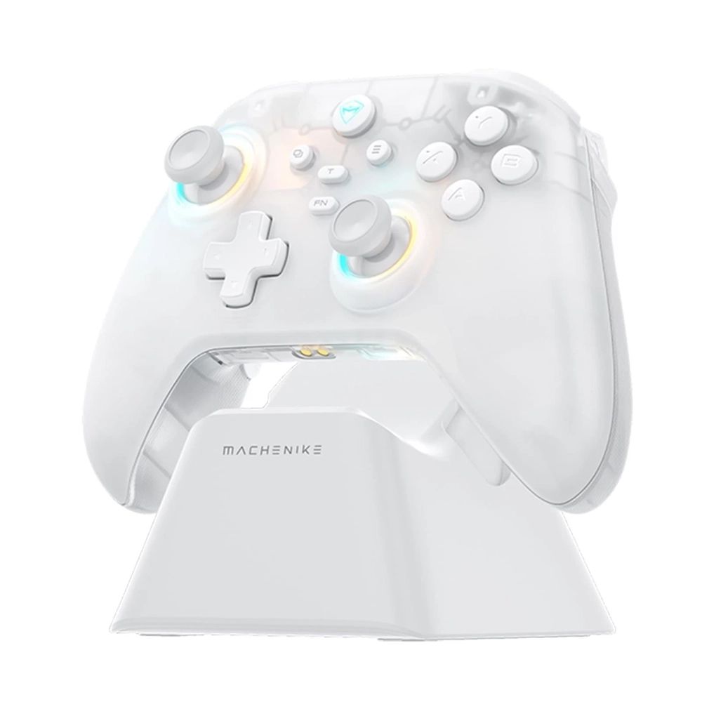 Machenike G3 V2 Wireless játékkontroller töltőállomással - Fehér-0