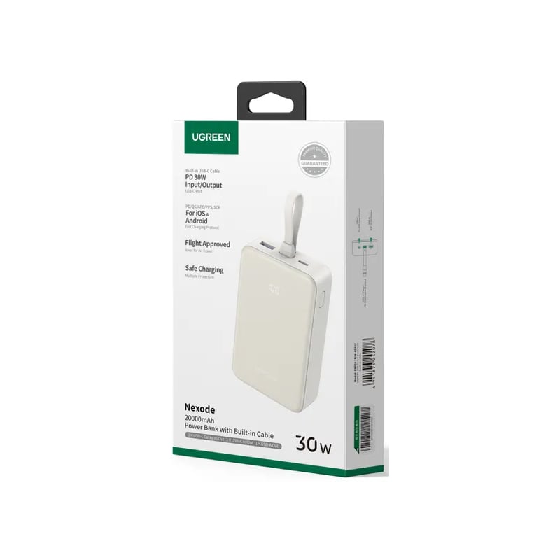Powerbank UGREEN PB521, 20000mAh, 30W, QC + PD, fehér-9