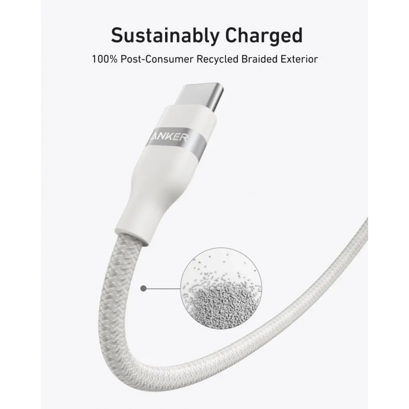 USB-C to USB-C kábel Anker, 240W, 0.9m, fehér A82E2H21-1