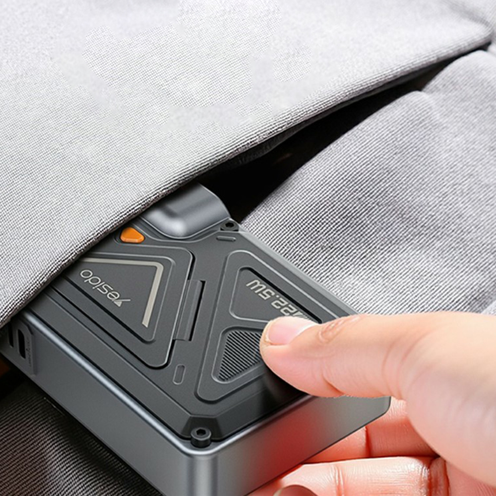 Yesido - Powerbank (YP89) - Mágneses, Gyors töltés, USB, Lightning, Type-C, Beépített állvány, LED fények, 10000mAh, 22.5W- Szürke-3
