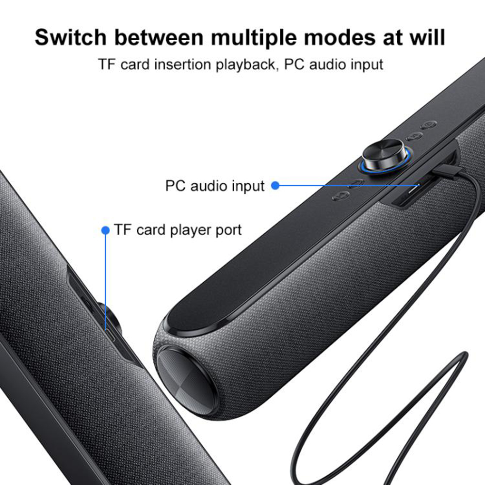 Yesido - Vezeték nélküli hangszóró (YSW42) - Bluetooth 5.3, Type-C, TF, 2000mAh, 20W - Fekete-2