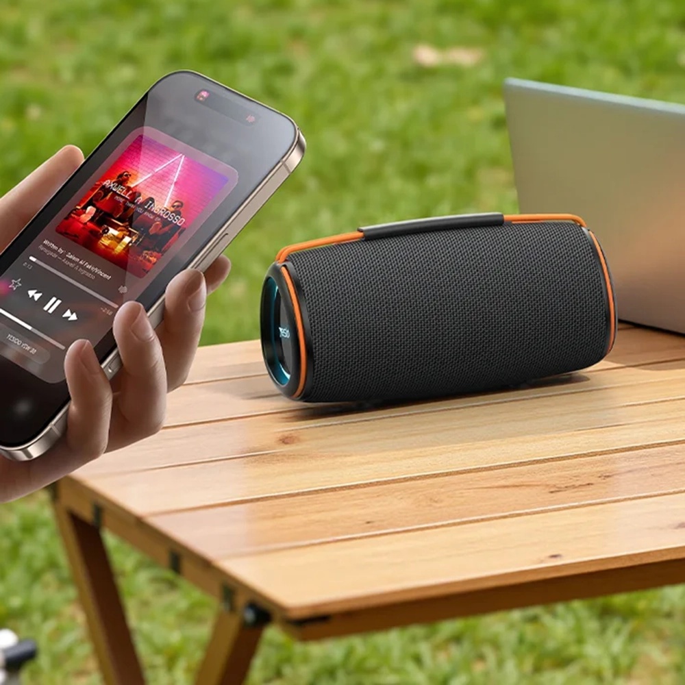 Yesido - Vezeték nélküli Hangszóró (YSW38) - Bluetooth 5.3, RGB Világítás, TWS, TF Kártya, USB, AUX, 2000mAh, 30W - Fekete-2