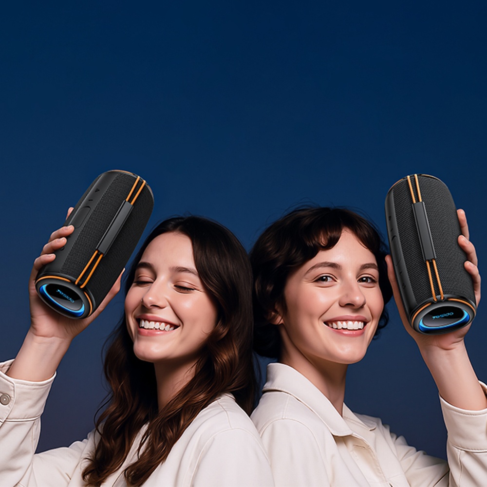 Yesido - Vezeték nélküli Hangszóró (YSW38) - Bluetooth 5.3, RGB Világítás, TWS, TF Kártya, USB, AUX, 2000mAh, 30W - Fekete-4