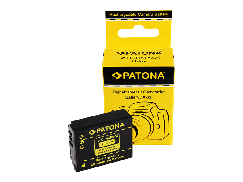Patona Panasonic CGA-S007 Li-Ion (TZ5/TZ4/TZ3/TZ2/TZ1) akku-0