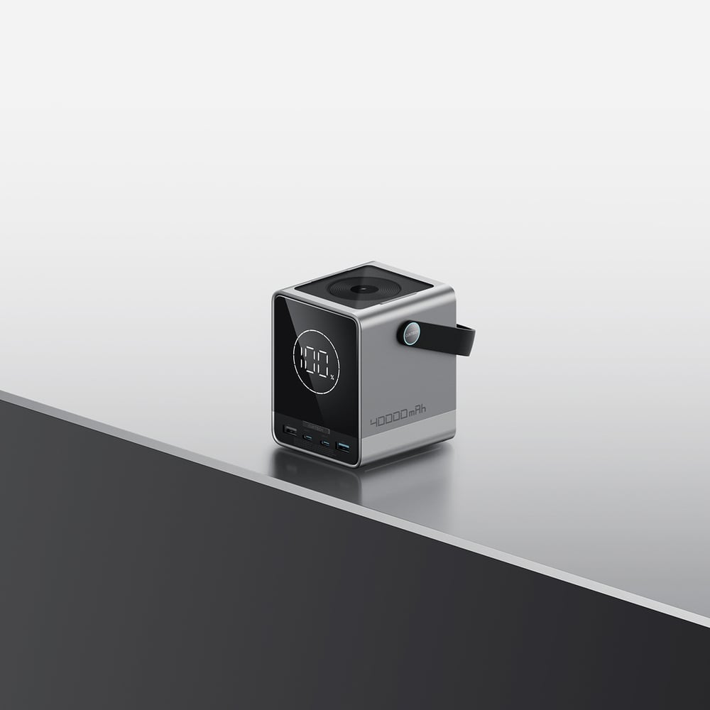 Cuktech Powerbank 300W 40000mAh vezeték nélküli töltéssel 2x USB-C + 2x USB-A - Fekete-23