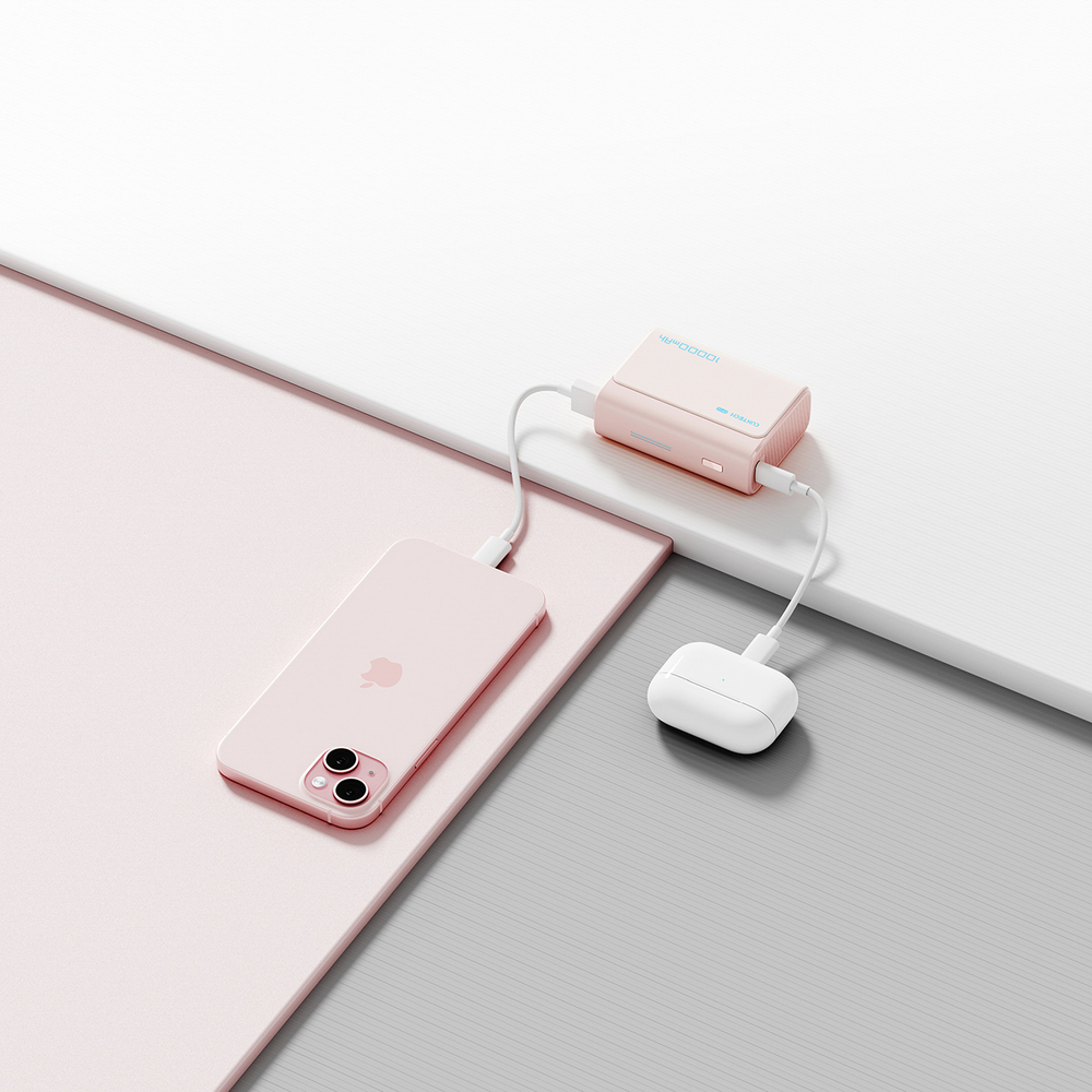 Powerbank Cuktech CP13 30W 10000mAh USB-C + USB-A - rózsaszín-4