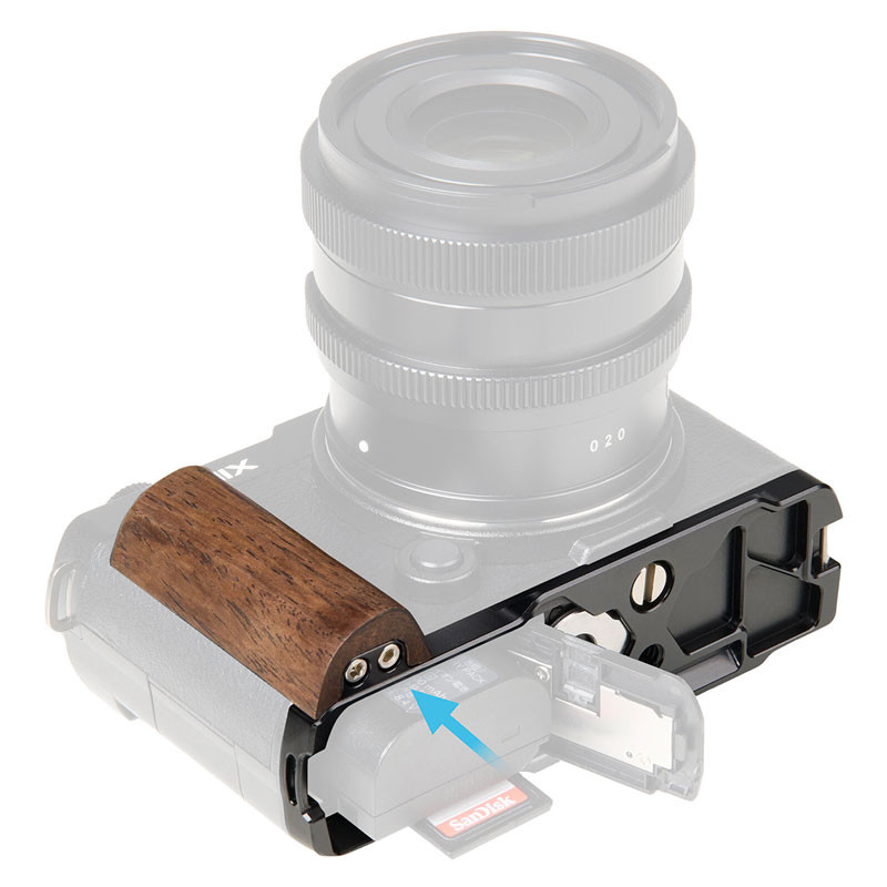Smallrig 5945 L-Shaped Mount Plate with Wooden Handle for Panasonic S9-3