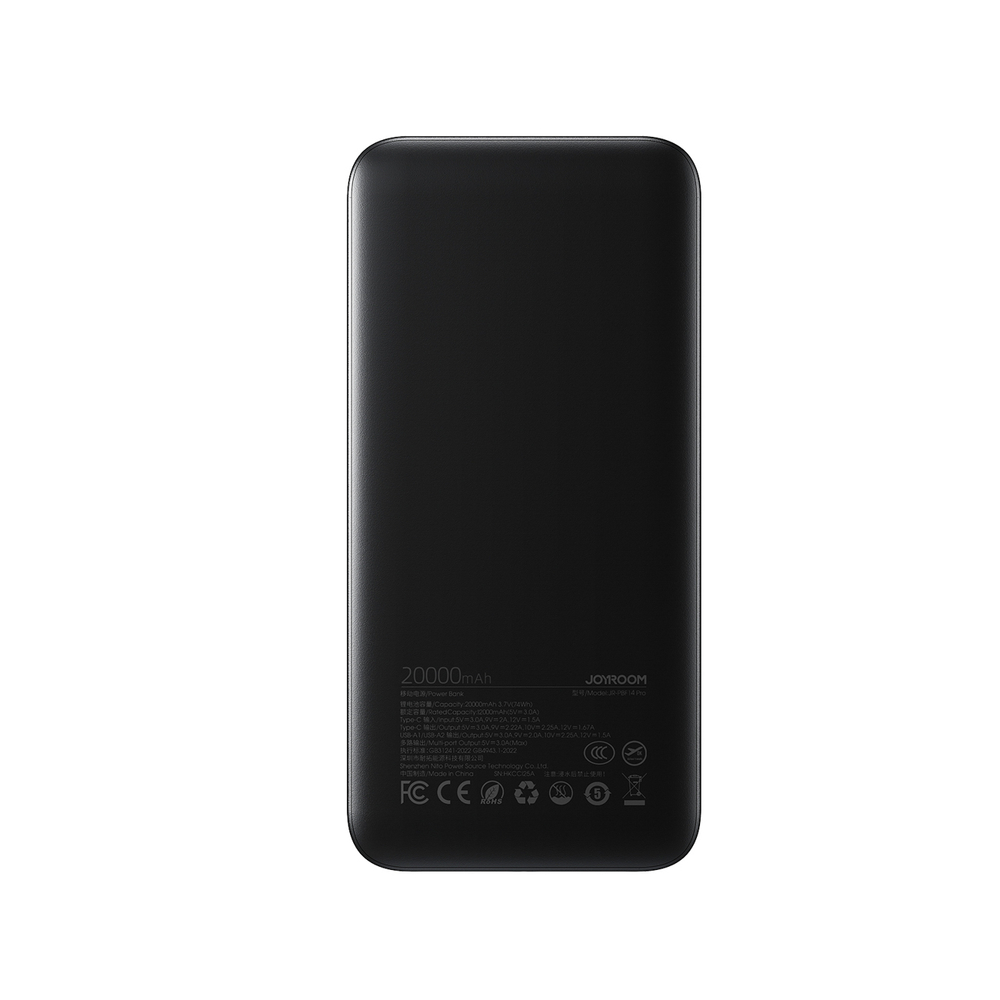 Joyroom JR-PBF14 Pro Powerbank 22.5W 20000mAh digitális kijelzővel 2x USB-A 1x USB-C - Fekete-13