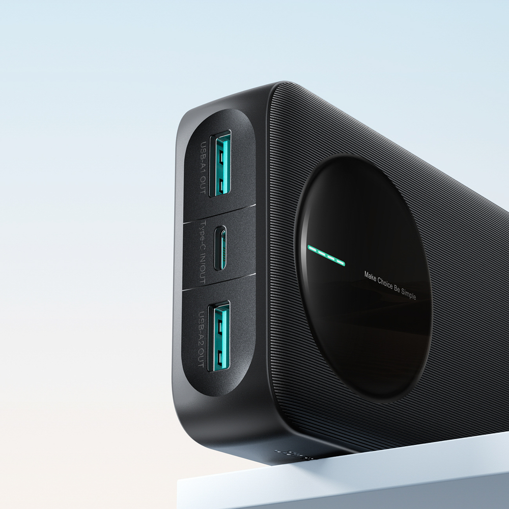Joyroom JR-PBF14 Pro Powerbank 22.5W 20000mAh digitális kijelzővel 2x USB-A 1x USB-C - Fekete-2