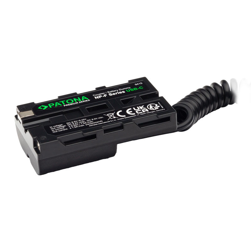 Patona Premium USB-C Input akkumulátor adapter Sony NP-F sorozatú akkumulátorokhoz-1