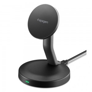 Spigen EF151MS Essential Mágneses MagSafe Vezeték nélküli Töltő 15W Fekete