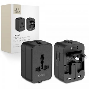 Tech-Protect TA300 Utazó Adapter EU / UK / US / AU Fekete