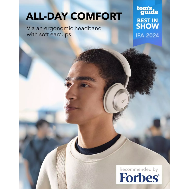 Anker Soundcore Space One Pro, Fehér bluetooth fejhallgató-5