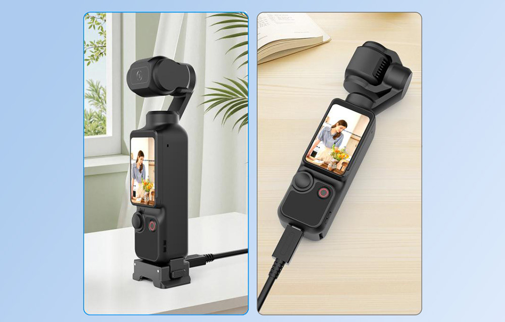 Puluz adapter gyorscsatlakozóval és töltési funkcióval a DJI Osmo Pocket 3-hoz-11