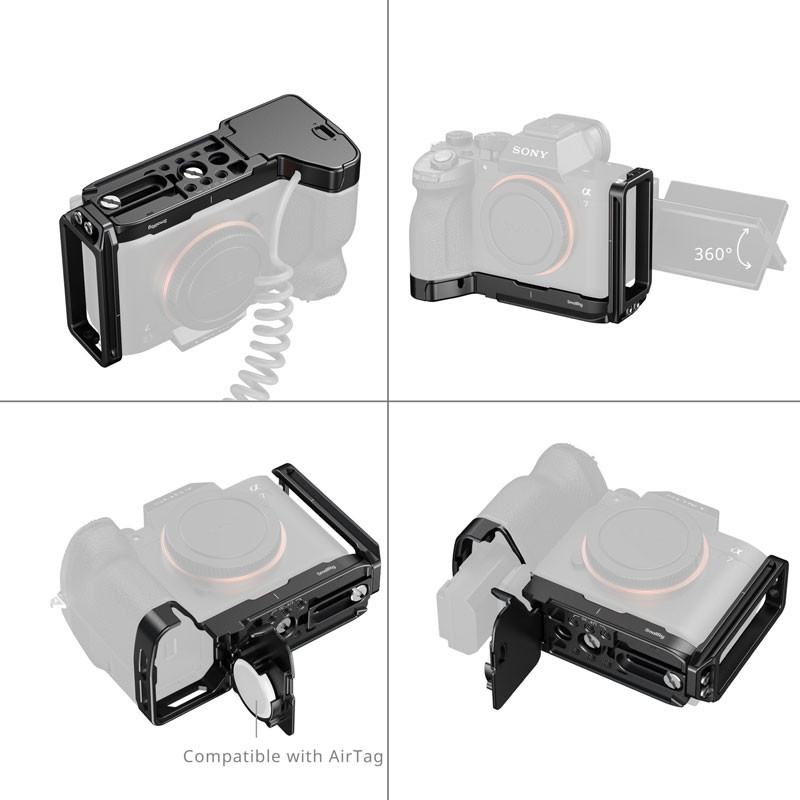 Smallrig 6034 L-Shaped Mount Plate with Airtag Slot for Sony Alpha 7 V / 7R V / 7 IV-1