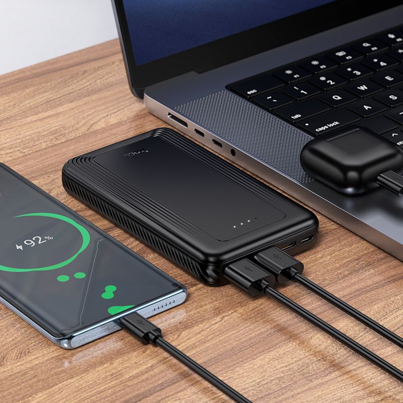 Hoco J165 10000 mAh 2A powerbank fekete-5