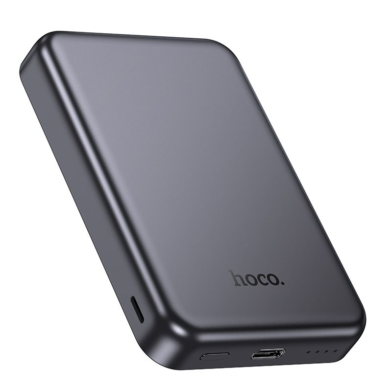 Hoco J160 MagSafe-kompatibilis 5000 mAh 2A 5W powerbank, fémes szürke-3