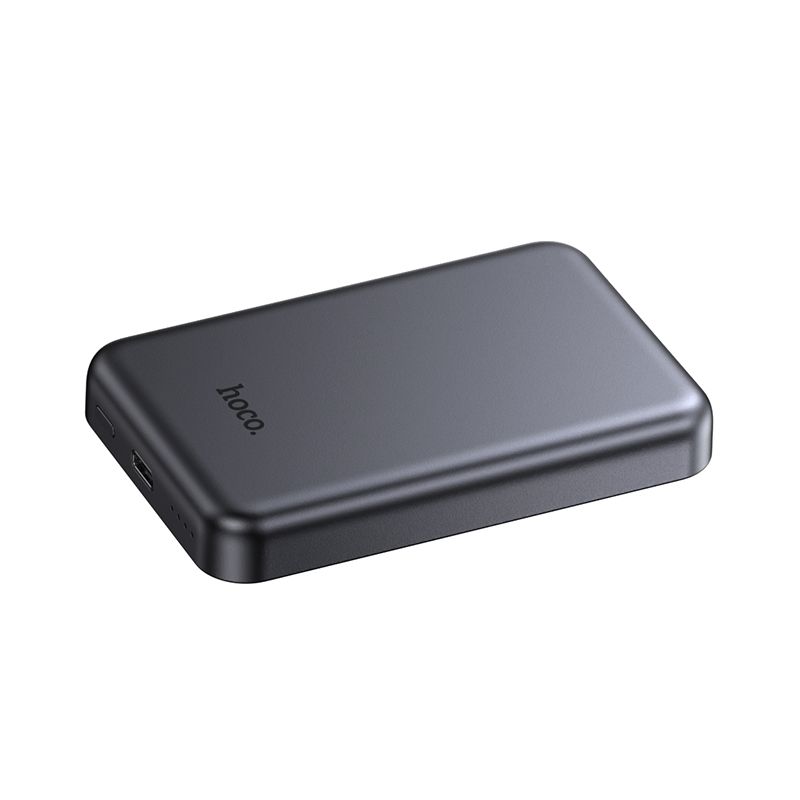 Hoco J160 MagSafe-kompatibilis 5000 mAh 2A 5W powerbank, fémes szürke-4