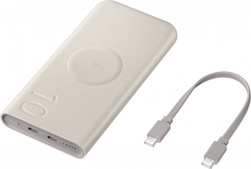 Samsung Vezeték nélküli Powerbank 2x USB-C 25W 10000mAh Bézs gyári (EB-U2510XUEGEU)-5