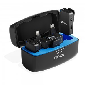 BOYA BOYAMIC 2-02 vezeték nélküli mikrofonok 2.4 GHz - fekete