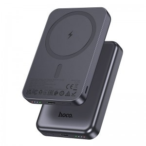 Hoco J160 MagSafe-kompatibilis 5000 mAh 2A 5W powerbank, fémes szürke