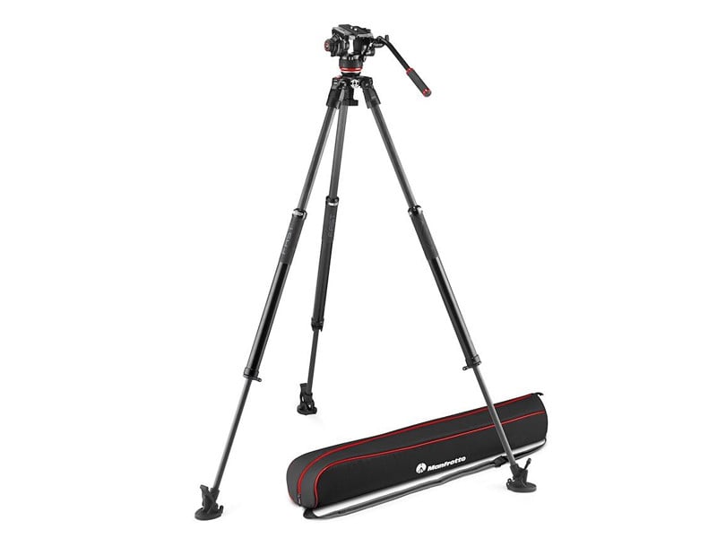 Manfrotto 5504x fluid videó fej 635 fast karbon szimpla lábú állvánnyal-0