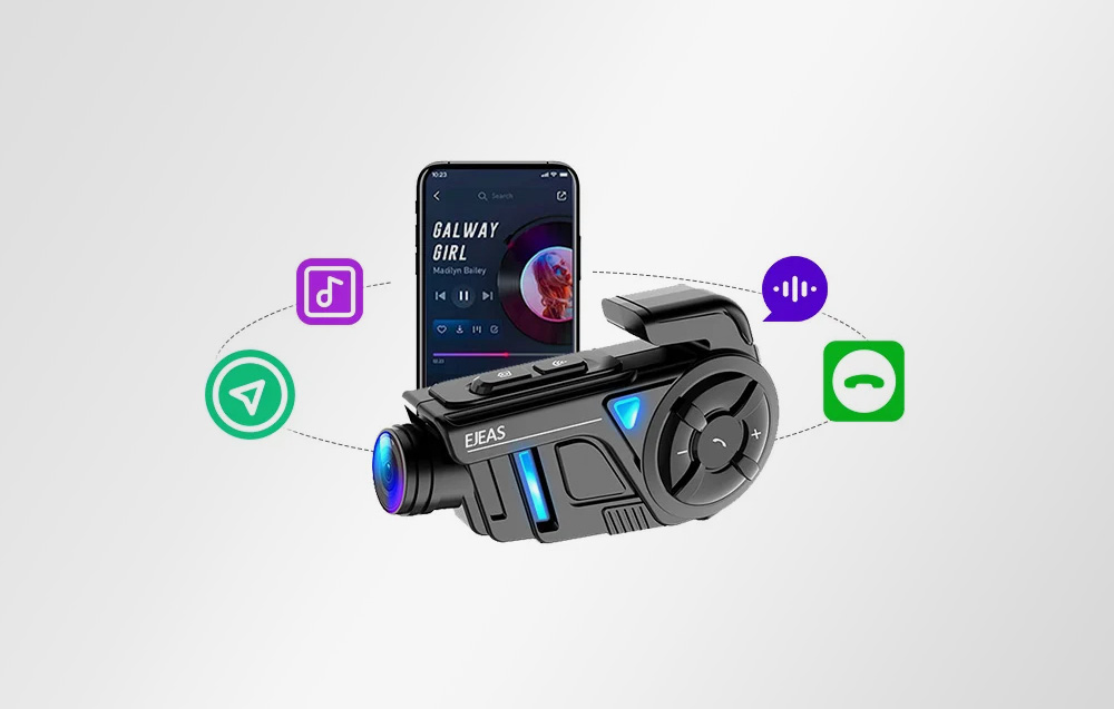 EJEAS K1Pro+ Motorkerékpár Interkom Felvevő-7