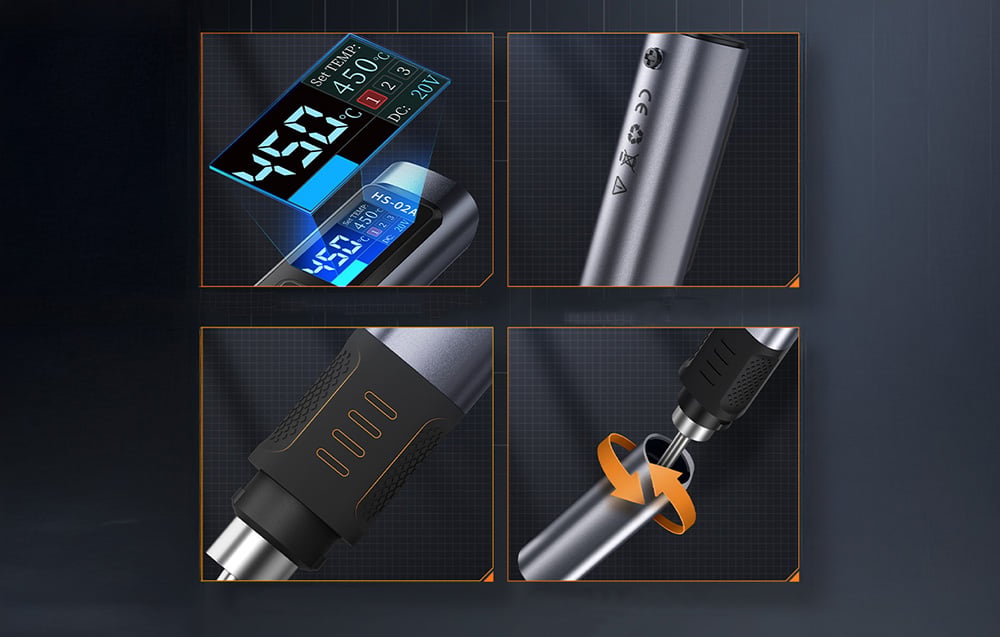 FNIRSI 100W intelligens forrasztópáka HS-02A-3