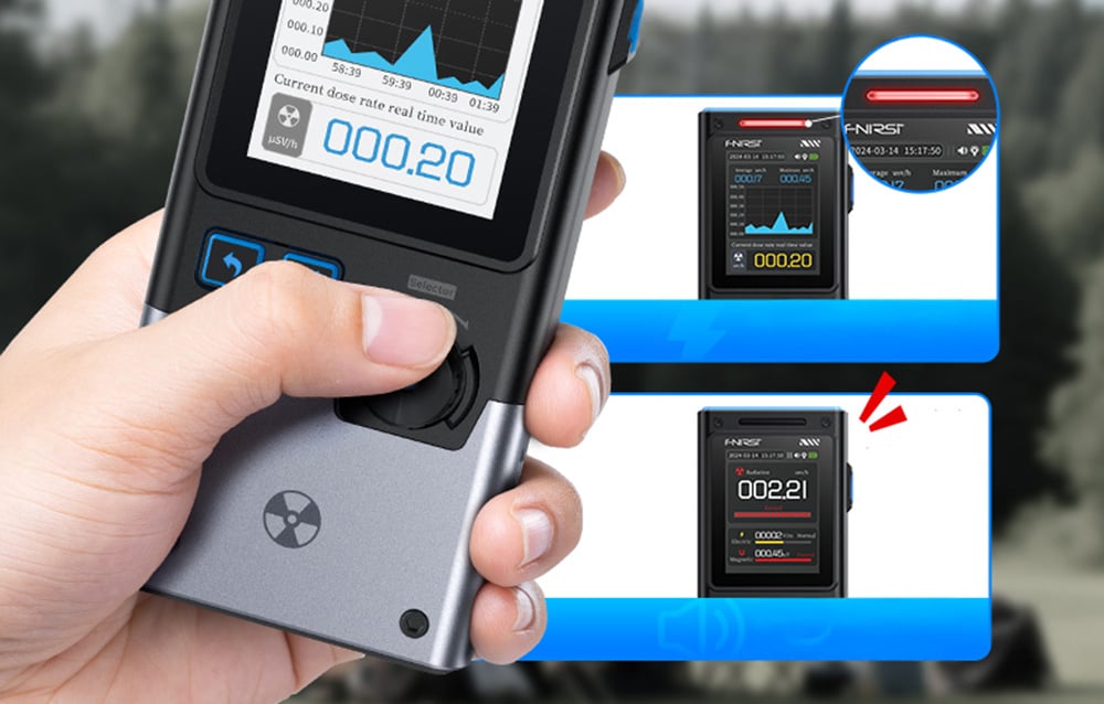 FNIRSI multifunkciós ionizáló sugárzásdetektor GC-03 fehér-5