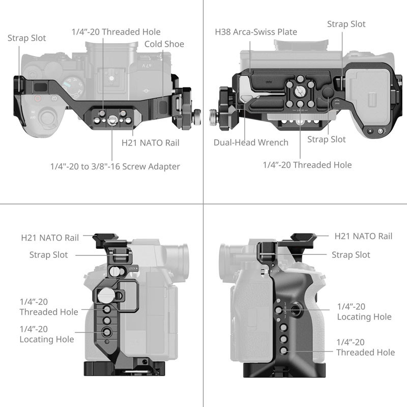 Smallrig 6027 Hawklock Cage Kit for Sony Alpha 7 V / 7R V / 7 IV-2