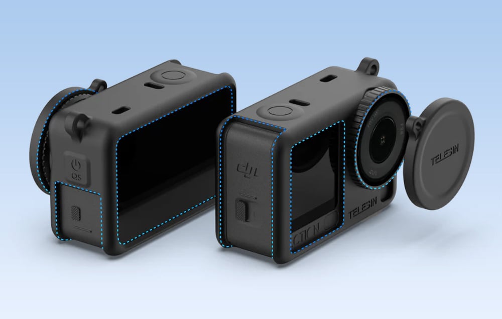 Telesin Szilikon védőtok DJI Osmo Action 6 készülékhez (Szürke)-2